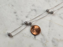 Load image into Gallery viewer, Womens Sterling Silver Modernist CZ Necklace 5.6g E3080