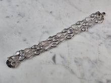Load image into Gallery viewer, Womens Sterling Silver Modernist CZ Bracelet 24.2g E3097