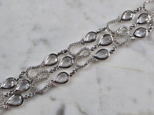 Load image into Gallery viewer, Womens Sterling Silver Modernist CZ Bracelet 24.2g E3097