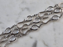 Load image into Gallery viewer, Womens Sterling Silver Modernist CZ Bracelet 24.2g E3097