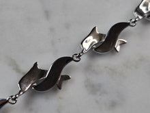Load image into Gallery viewer, Womens Sterling Silver Opal Dolphin Bracelet 12.1g E3122