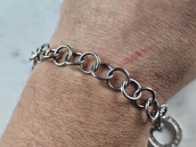 Load image into Gallery viewer, Womens Vintage Estate Sterling Silver Heart Charm Bracelet 23.6g E3136