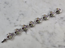 Load image into Gallery viewer, Womens Vintage Estate Sterling Silver Floral Bracelet 17.4g E3147