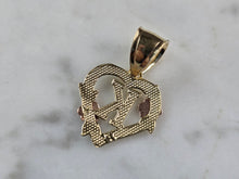 Load image into Gallery viewer, Womens 10K Yellow &amp; Rose Gold Initial Letter &quot; K &quot;  Heart Pendant 0.9g E3170