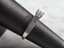 Load image into Gallery viewer, Womens Vintage Estate 14K White Gold Diamond Ring, 3.5g E3180
