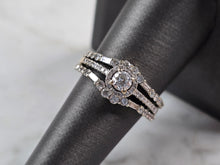 Load image into Gallery viewer, Womens Vintage Estate 14K &amp; 18K White Gold Diamond Ring Set, 6.4g E3186
