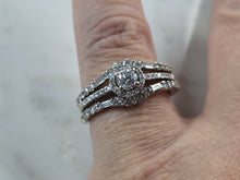 Load image into Gallery viewer, Womens Vintage Estate 14K &amp; 18K White Gold Diamond Ring Set, 6.4g E3186