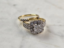 Load image into Gallery viewer, Womens Estate 14k Yellow Gold Lab Diamond Tasha R Ring Set 7.1g #E3191
