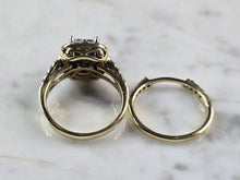 Load image into Gallery viewer, Womens Estate 14k Yellow Gold Lab Diamond Tasha R Ring Set 7.1g #E3191