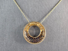 Load image into Gallery viewer, Womens Estate Sterling Silver Gold Tone Modernist Pendant Necklace 8.1g E3195