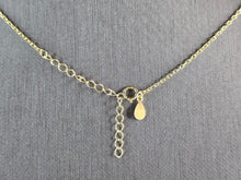 Load image into Gallery viewer, Womens Estate Sterling Silver Gold Tone Modernist Pendant Necklace 8.1g E3195