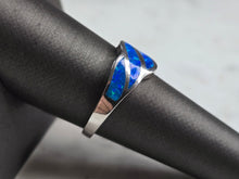 Load image into Gallery viewer, Womens Sterling Silver Modernist Blue Opal Ring 4.4g E3196