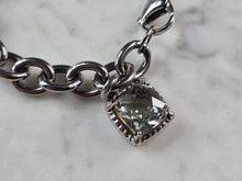 Load image into Gallery viewer, Womens Vintage Estate Sterling Silver Topaz Charm Bracelet 31.1g E3207