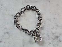 Load image into Gallery viewer, Womens Vintage Estate Sterling Silver Topaz Charm Bracelet 31.1g E3207