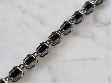 Load image into Gallery viewer, Womens Vintage Estate Sterling Silver Onyx Bracelet 16.1g E3221