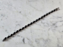 Load image into Gallery viewer, Womens Vintage Estate Sterling Silver Onyx Bracelet 16.1g E3221