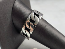 Load image into Gallery viewer, Mens Sterling Silver Modernist Cuban Link Ring 9.0g E3223