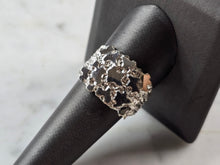 Load image into Gallery viewer, Mens Sterling Silver Nugget Style Ring 8.1g E3228