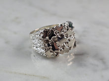 Load image into Gallery viewer, Mens Sterling Silver Nugget Style Ring 8.1g E3228