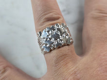 Load image into Gallery viewer, Mens Sterling Silver Nugget Style Ring 8.1g E3228