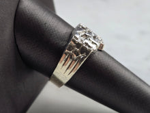 Load image into Gallery viewer, Mens Sterling Silver Nugget Style Ring 6.2g E3229