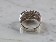 Load image into Gallery viewer, Mens Sterling Silver Nugget Style Ring 6.2g E3229