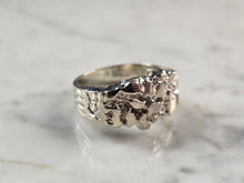 Load image into Gallery viewer, Mens Sterling Silver Nugget Style Ring 6.2g E3229