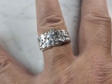 Load image into Gallery viewer, Mens Sterling Silver Nugget Style Ring 6.2g E3229
