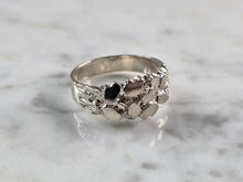 Load image into Gallery viewer, Mens Sterling Silver Nugget Style Ring 3.1g E3230