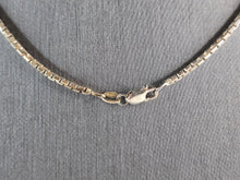 Load image into Gallery viewer, Womens Vintage Estate Sterling Silver Italian Chain Box Link Necklace 8.0g E3256