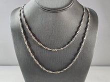Load image into Gallery viewer, Womens Vintage Estate Sterling Silver 44" Italian Twisted Necklace 20.6g E3264