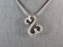 Load image into Gallery viewer, Sterling Silver Diamond Jane Seymour Open Heart Pendant Necklace 7.5g E3270