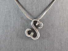 Load image into Gallery viewer, Sterling Silver Diamond Jane Seymour Open Heart Pendant Necklace 7.5g E3270