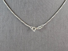 Load image into Gallery viewer, Womens Vintage Estate Sterling Silver CZ Pendant w/ Necklace 5.4g E3282