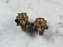 Load image into Gallery viewer, Womens Vintage Sterling Silver Green Onyx Mayan Aztec Earrings, 8.9g E3288