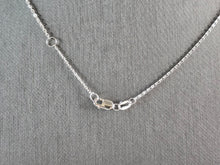 Load image into Gallery viewer, Women Sterling Silver Blue Opal Modernist Whale Tail Pendant Necklace 5.1g E3313