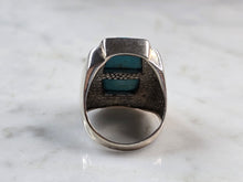 Load image into Gallery viewer, Womens Vintage Estate Sterling Silver Southwestern Turquoise Ring 8.7g E3314