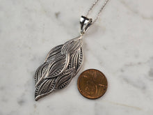 Load image into Gallery viewer, Womens Vintage Estate Sterling Silver Modernist Pendant w/ Necklace 6.4g E3331
