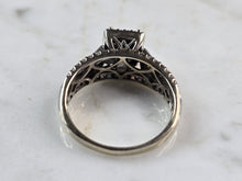 Load image into Gallery viewer, Womens Vintage Estate 10K White Gold Diamond Ring, 5.1g E3368