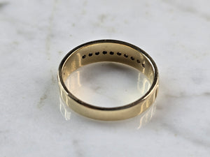 Mens Vintage Estate 10k Yellow Gold Diamond Ring 4.0g #E3374