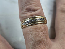 Load image into Gallery viewer, Mens Vintage Estate 10k Yellow Gold Diamond Ring 4.0g #E3374