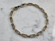 Load image into Gallery viewer, Womens Vintage Estate 18K Gold Diamond Bracelet 14.7g E3382