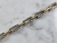 Load image into Gallery viewer, Womens Vintage Estate 18K Gold Diamond Bracelet 14.7g E3382