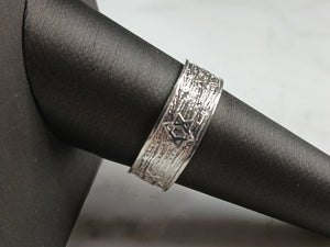 Mens Sterling Silver Judaica Jewish Star of David Ring 4.7g E3384
