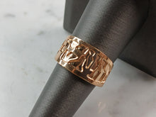 Load image into Gallery viewer, Womens Sterling Silver Gold Tone Judaica Jewish Hebrew Ring 4.8g E3389