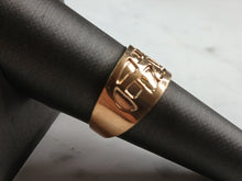 Load image into Gallery viewer, Womens Sterling Silver Gold Tone Judaica Jewish Hebrew Ring 4.8g E3389