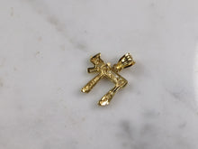 Load image into Gallery viewer, Womens Sterling Silver Gold Tone Jewish Hebrew Chai Pendant Necklace 2.1g E3399