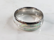 Load image into Gallery viewer, Womens Sterling Silver Modernist Opal Ring 5.9g E3403