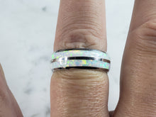 Load image into Gallery viewer, Womens Sterling Silver Modernist Opal Ring 5.9g E3403