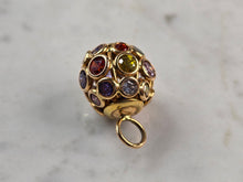 Load image into Gallery viewer, Womens Vintage Estate 14K Yellow Gold Multi Stone Orb Pendant 7.0g E3407